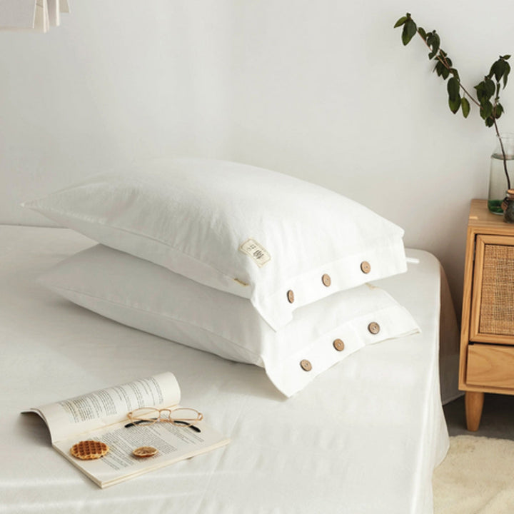 SchlafHarmonie: Fodera per cuscino traspirante – lussuosa e facile da curare per camera da letto e camera degli ospiti (set da 2)