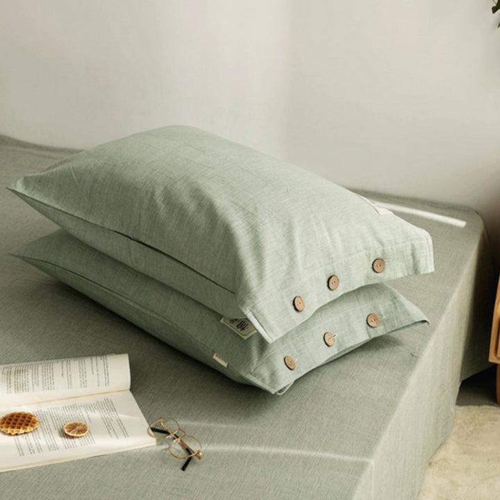 SchlafHarmonie: Fodera per cuscino traspirante – lussuosa e facile da curare per camera da letto e camera degli ospiti (set da 2)