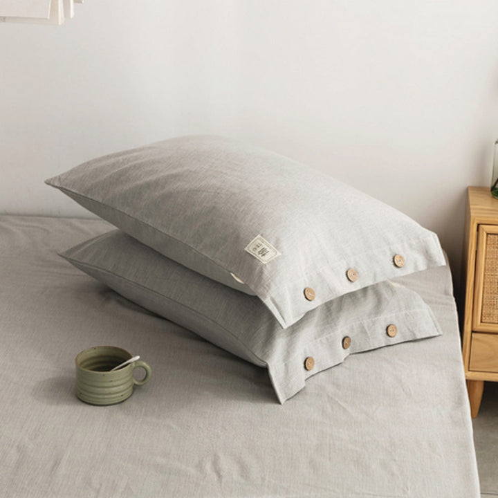 SchlafHarmonie: Fodera per cuscino traspirante – lussuosa e facile da curare per camera da letto e camera degli ospiti (set da 2)