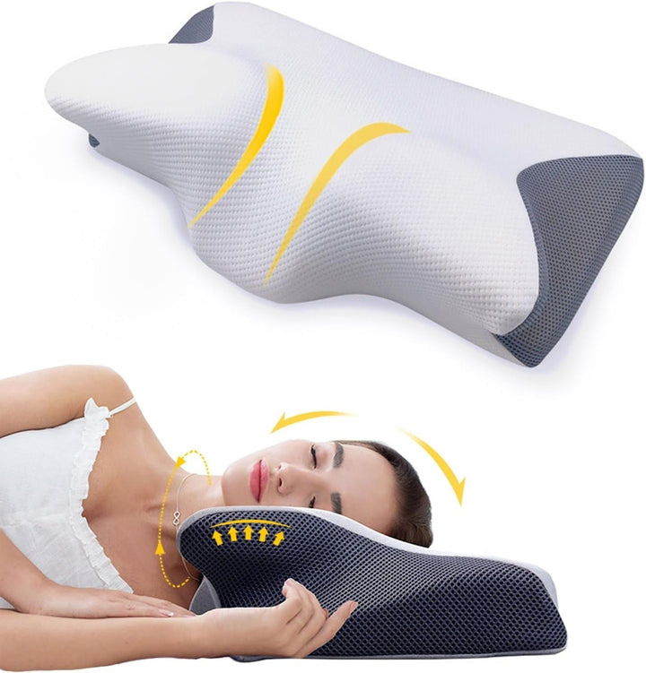 SchlafTraum: Cuscino ortopedico per il collo in Memory Foam – ergonomico e ortopedico per un sonno sano