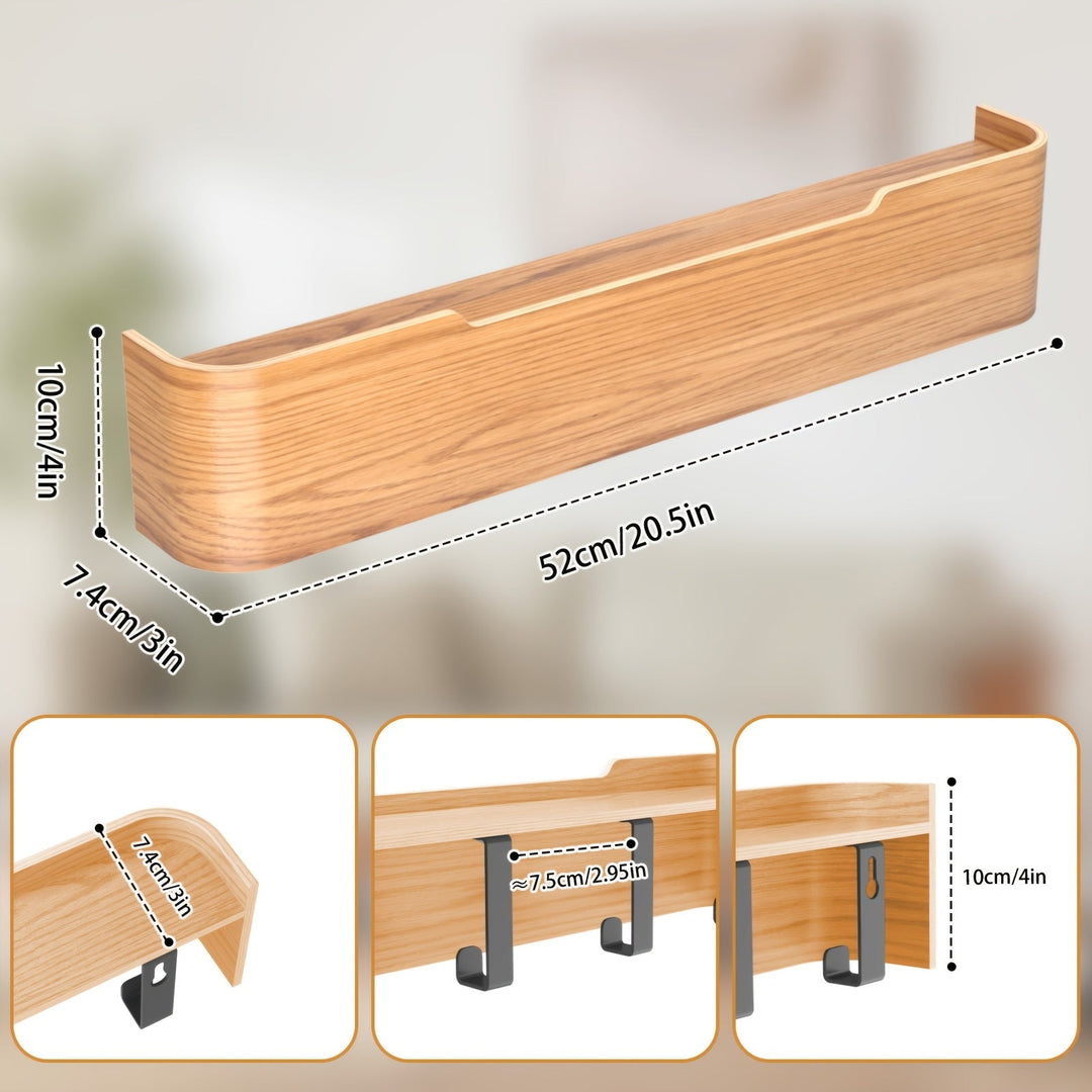 SchlüsselHolz: Appendiabiti da parete – moderno scaffale in legno con ganci, salvaspazio e decorativo per corridoio e camera da letto