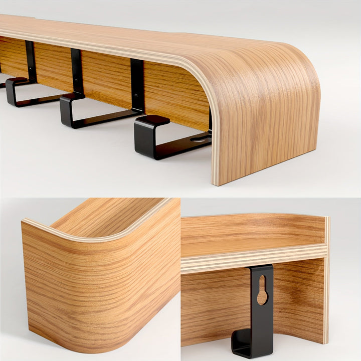 SchlüsselHolz: Appendiabiti da parete – moderno scaffale in legno con ganci, salvaspazio e decorativo per corridoio e camera da letto