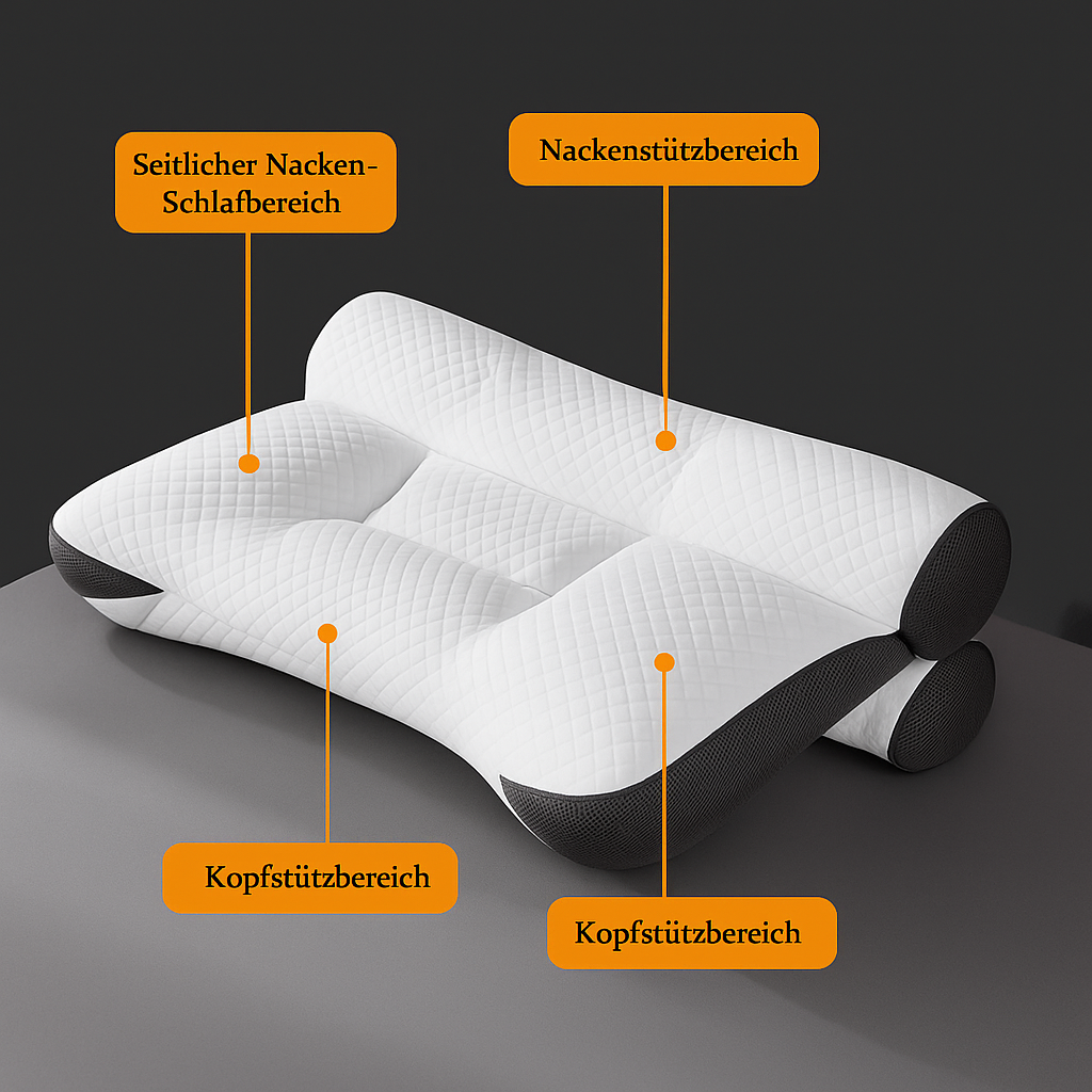 SchmerzfreiNacht: Cuscino ortopedico per il collo – Memory Foam ed ergonomico per una postura di sonno sana