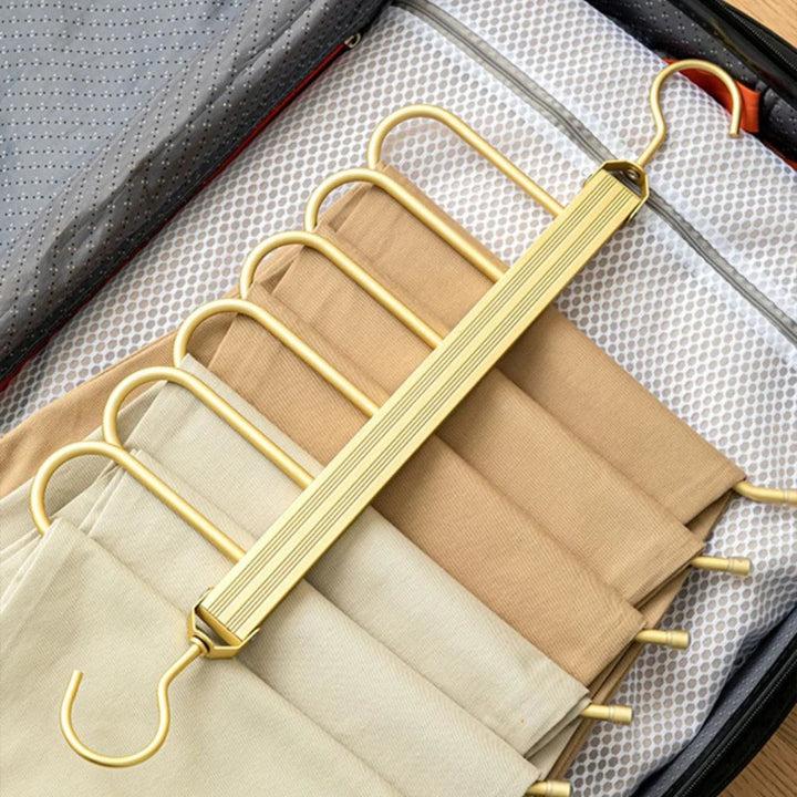 Schrankstern: appendiabiti multifunzionale – salvaspazio, pieghevole e antiscivolo per pantaloni, sciarpe e cinture