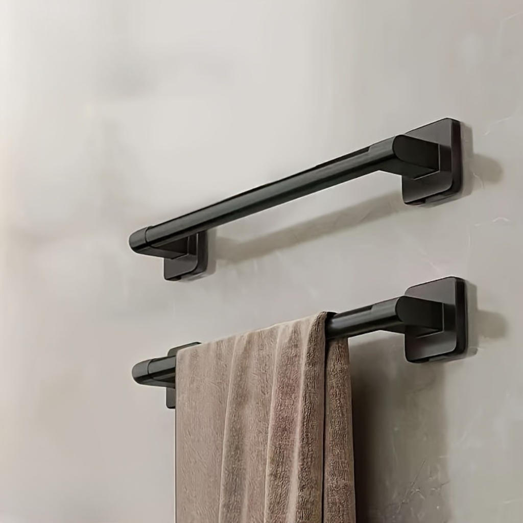 SchwererGriff: Mensole da parete per bagno – mensola in acciaio al carbonio durevole, sospesa e altamente resistente senza forare per l&