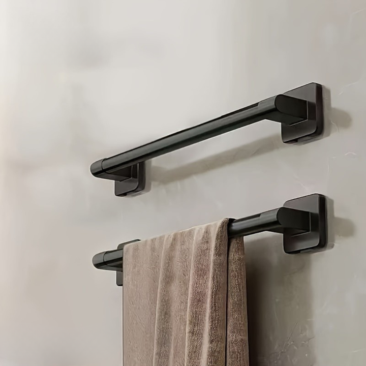 SchwererGriff: Mensole da parete per bagno – mensola in acciaio al carbonio durevole, sospesa e altamente resistente senza forare per l&