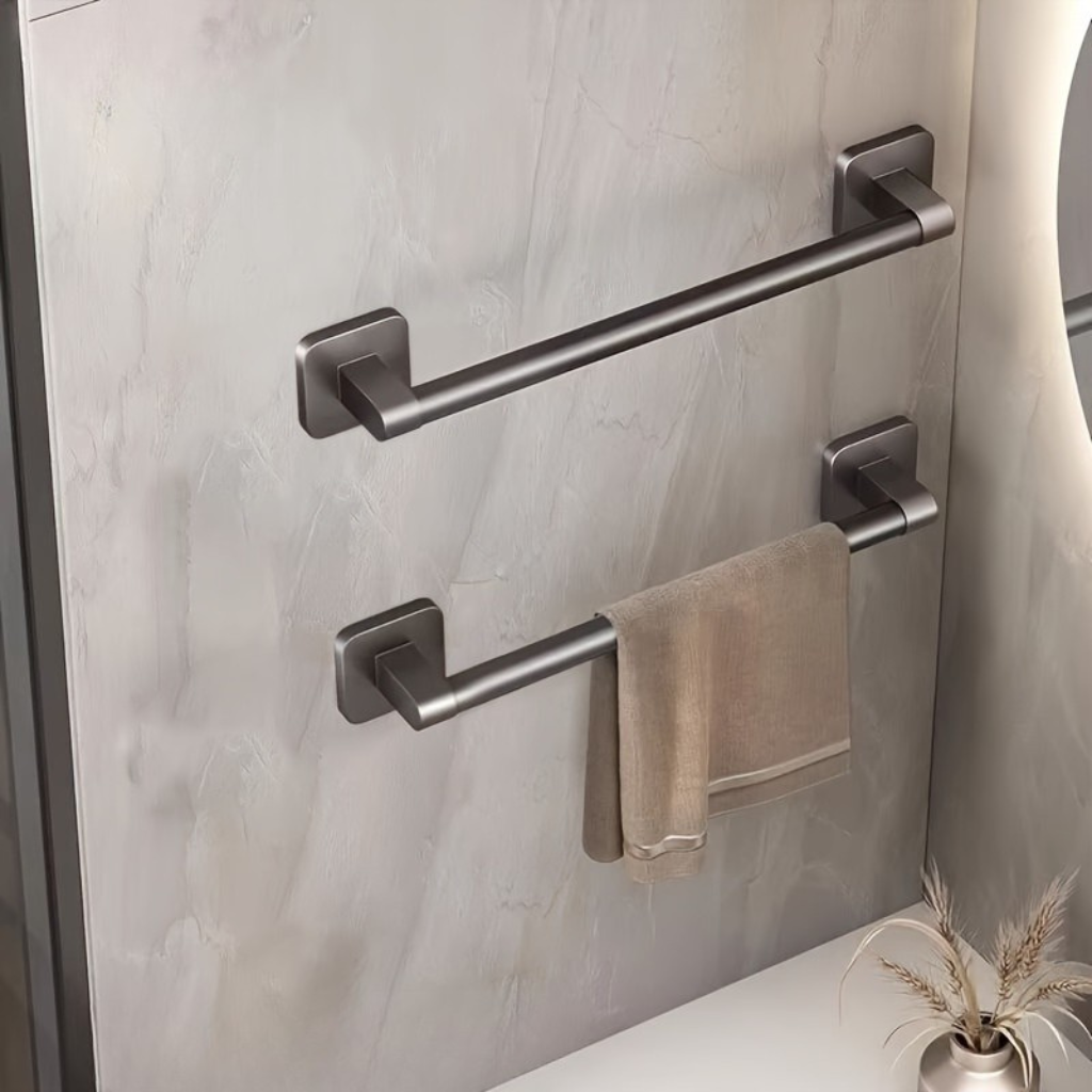 SchwererGriff: Mensole da parete per bagno – mensola in acciaio al carbonio durevole, sospesa e altamente resistente senza forare per l&