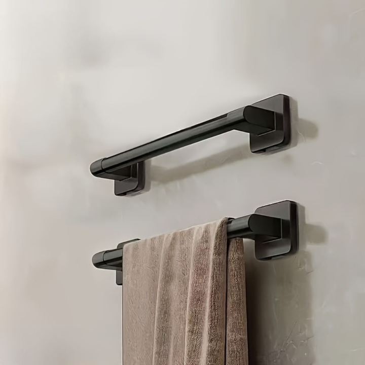 SchwererGriff: Mensole da parete per bagno – mensola in acciaio al carbonio durevole, sospesa e altamente resistente senza forare per l&