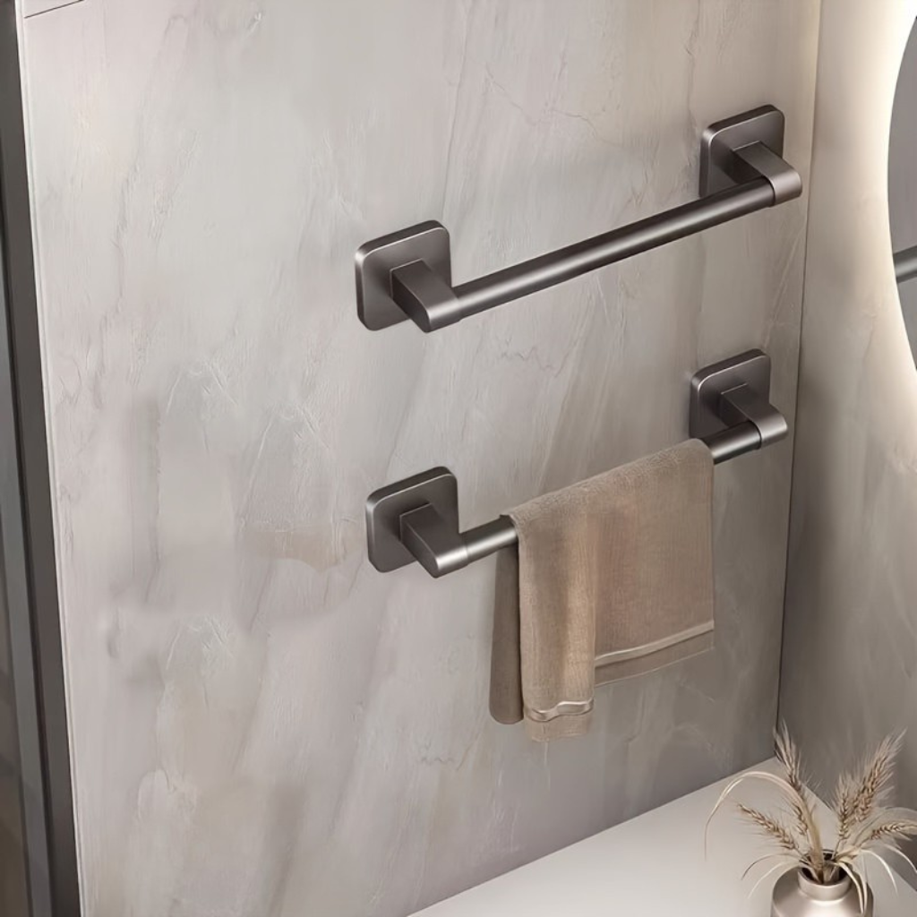 SchwererGriff: Mensole da parete per bagno – mensola in acciaio al carbonio durevole, sospesa e altamente resistente senza forare per l&