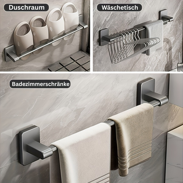 SchwererGriff: Mensole da parete per bagno – mensola in acciaio al carbonio durevole, sospesa e altamente resistente senza forare per l&