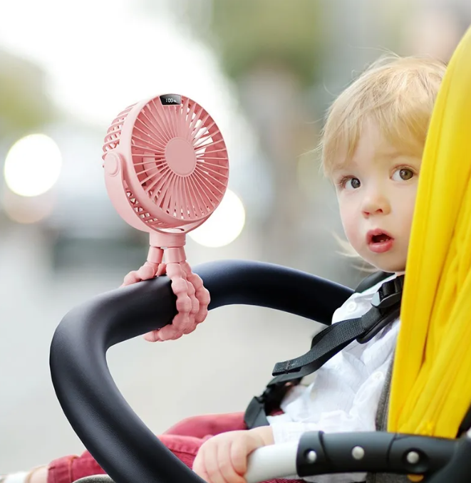 Il Carino e Super Pratico Ventilatore Mini per Passeggino per il Tuo Piccolo!