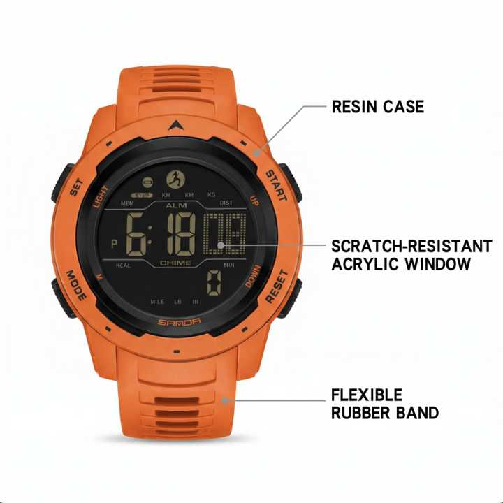 Orologio Digitale da Pedometria Militare Impermeabile
