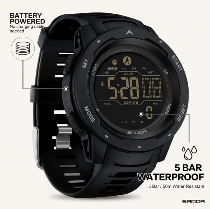 Orologio Digitale da Pedometria Militare Impermeabile
