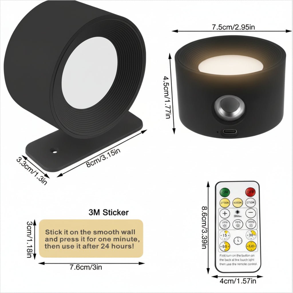 SCANDIGLOW – Applique Nordic Wireless con Telecomando