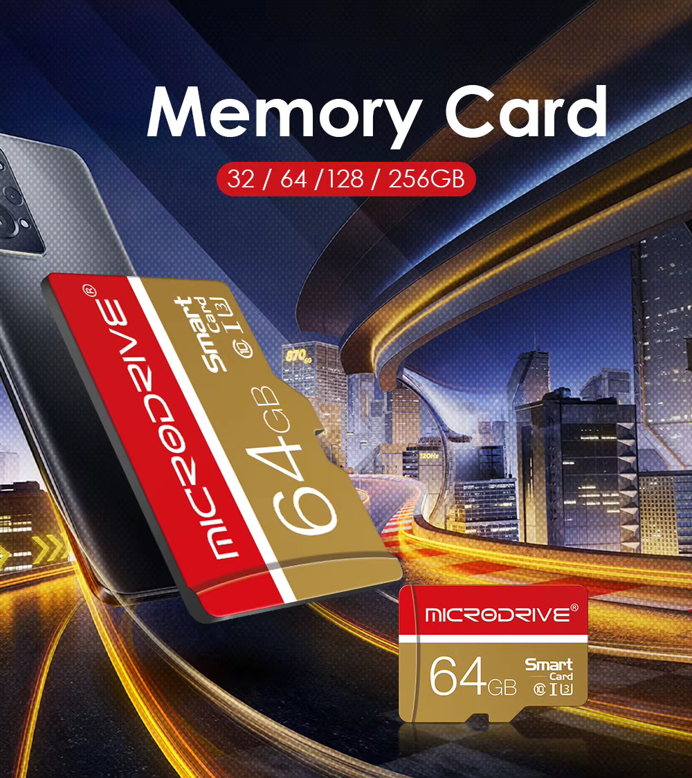 Scheda di Memoria MicroDrive MicroSD Classe 10 UHS-I U3 Scheda TF ad Alta Velocità