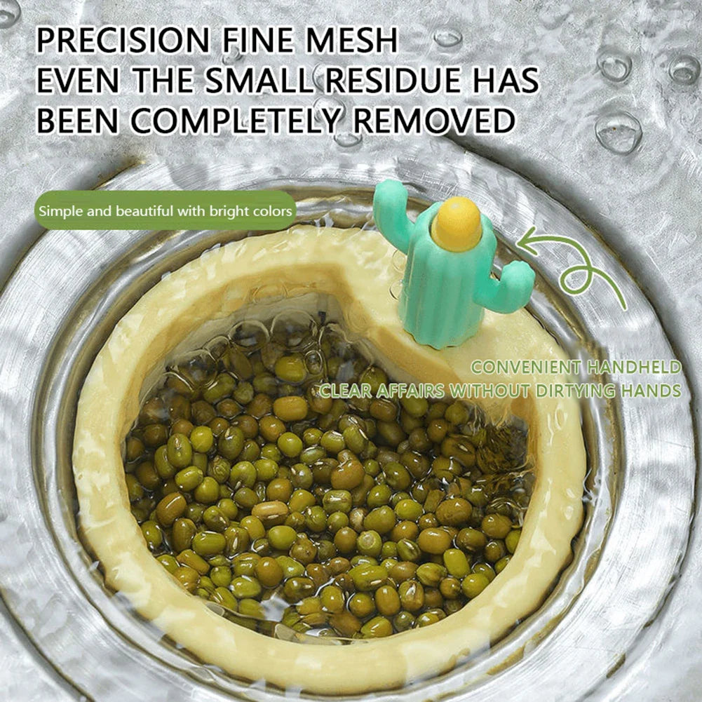 Scolapiatti per Lavello con Manico Design Cactus Filtro per Rifiuti in Plastica ABS Eco-Friendly Regalo 2026