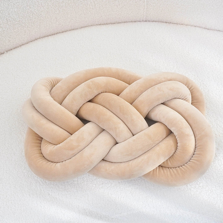 Cuscino decorativo con motivo a nodo | Design geometrico | Lavabile e morbido