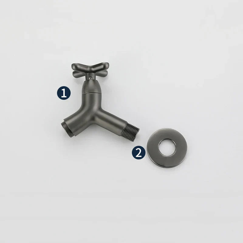 BrassFlow – Rubinetto per Acqua Fredda da Parete in Ottone Massiccio