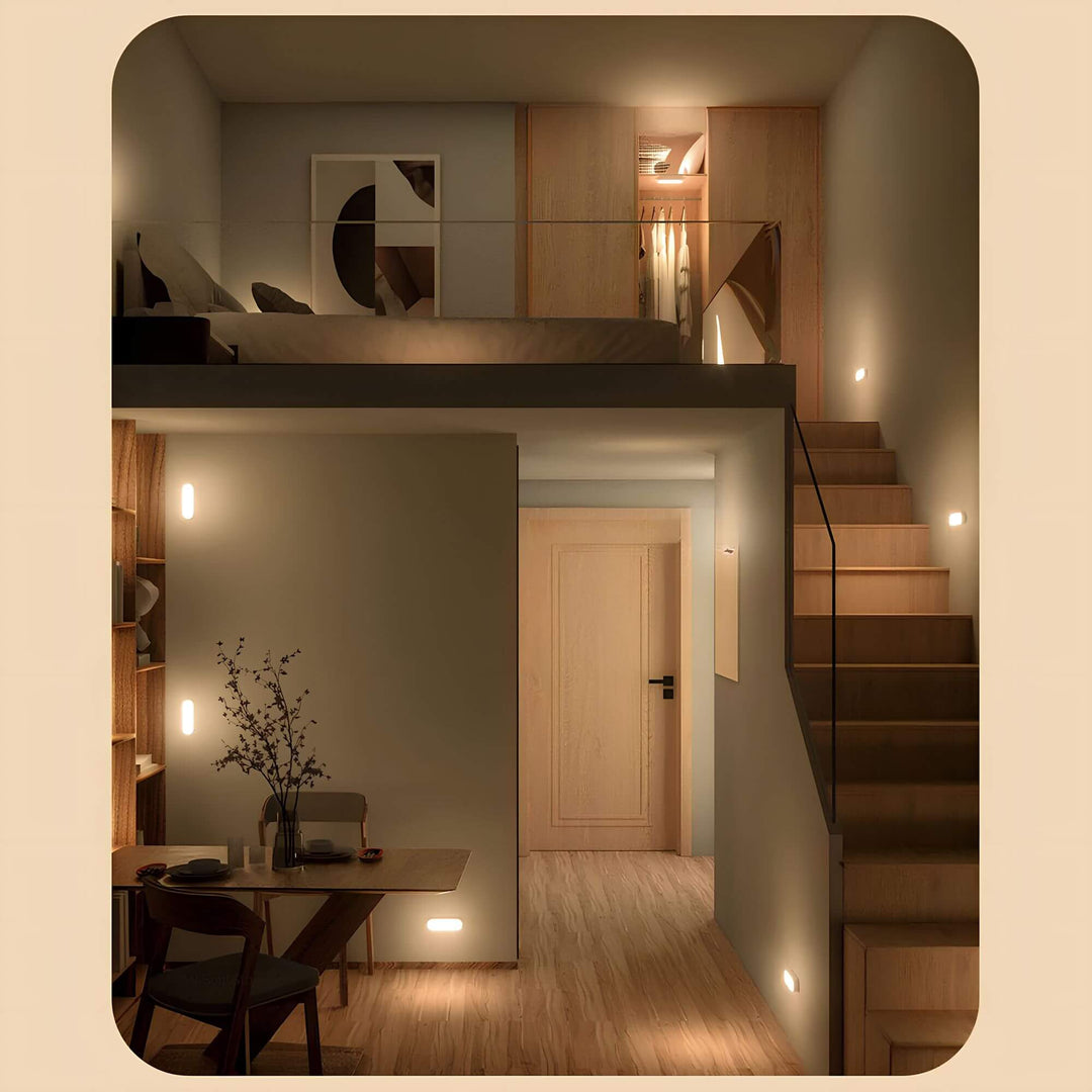 SensiGlow: Lampada da parete LED a controllo di movimento con funzione smart – Luce senza fili per corridoi e scale