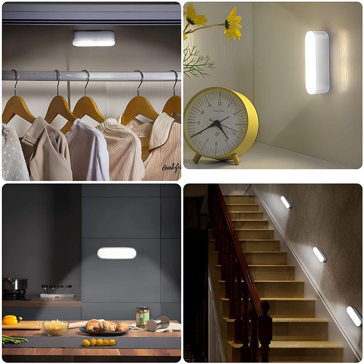 SensiGlow: Lampada da parete LED a controllo di movimento con funzione smart – Luce senza fili per corridoi e scale