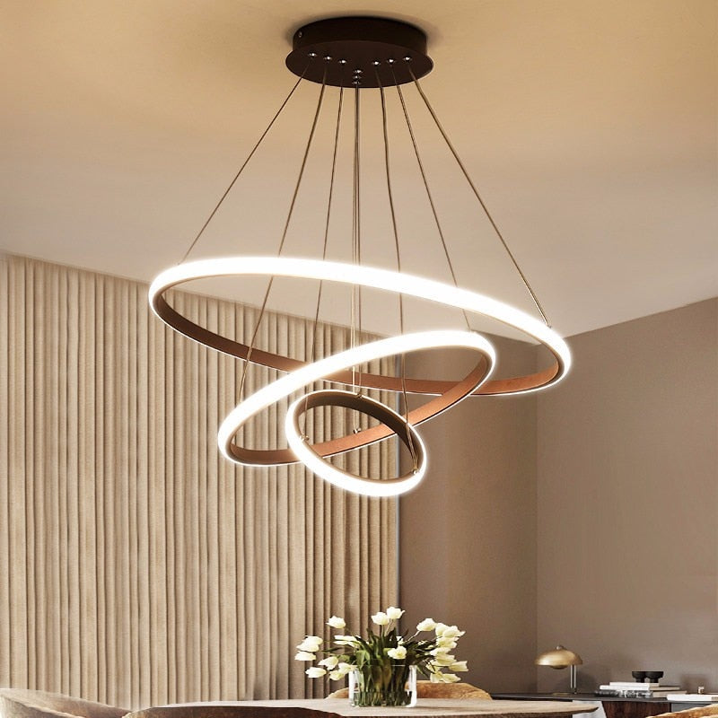 Seraphis: moderna lampada a sospensione LED dal design ad anello – per sala da pranzo e soggiorno