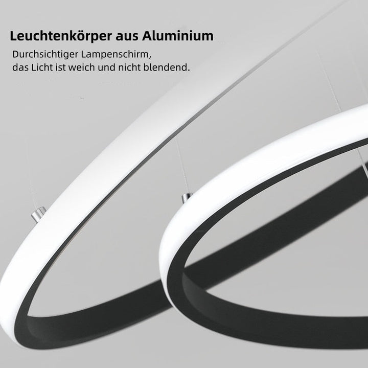 Seraphis: moderna lampada a sospensione LED dal design ad anello – per sala da pranzo e soggiorno