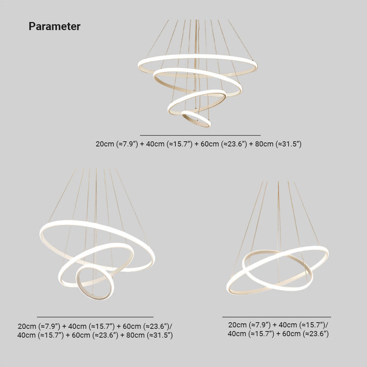Seraphis: moderna lampada a sospensione LED dal design ad anello – per sala da pranzo e soggiorno