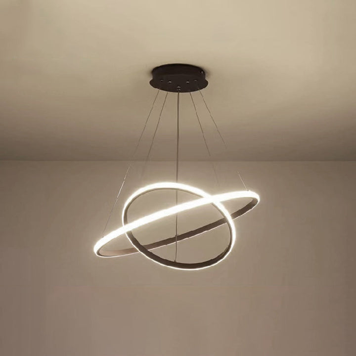 Seraphis: moderna lampada a sospensione LED dal design ad anello – per sala da pranzo e soggiorno