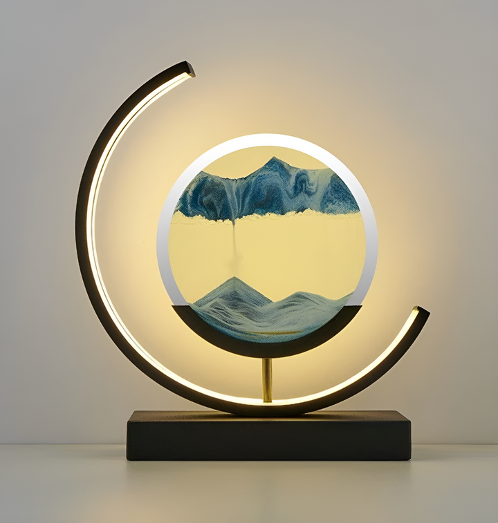 SerenGlow: Lampada Notturna LED 3D con Sabbia Fluente – Luce Rilassante per Soggiorno e Camera da Letto