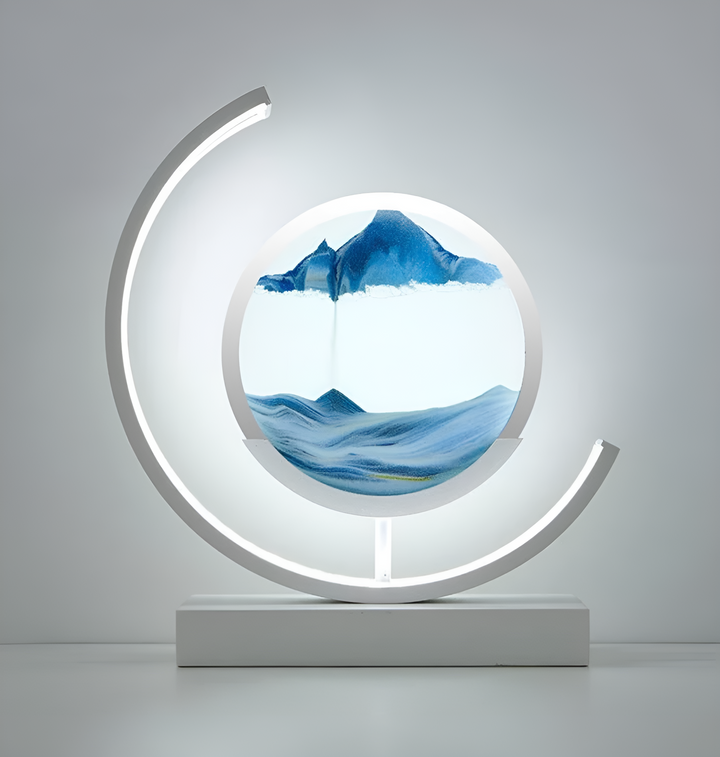 SerenGlow: Lampada Notturna LED 3D con Sabbia Fluente – Luce Rilassante per Soggiorno e Camera da Letto