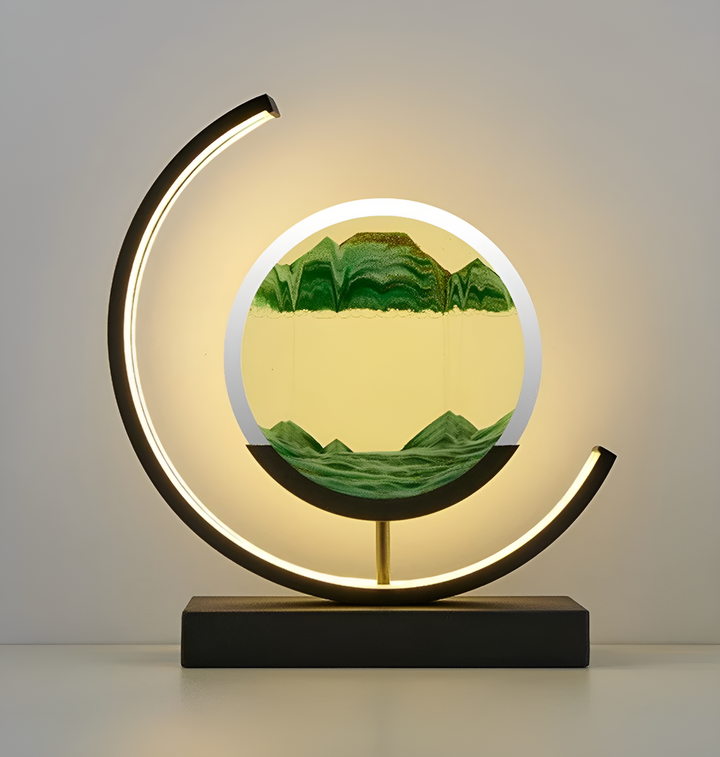 SerenGlow: Lampada Notturna LED 3D con Sabbia Fluente – Luce Rilassante per Soggiorno e Camera da Letto