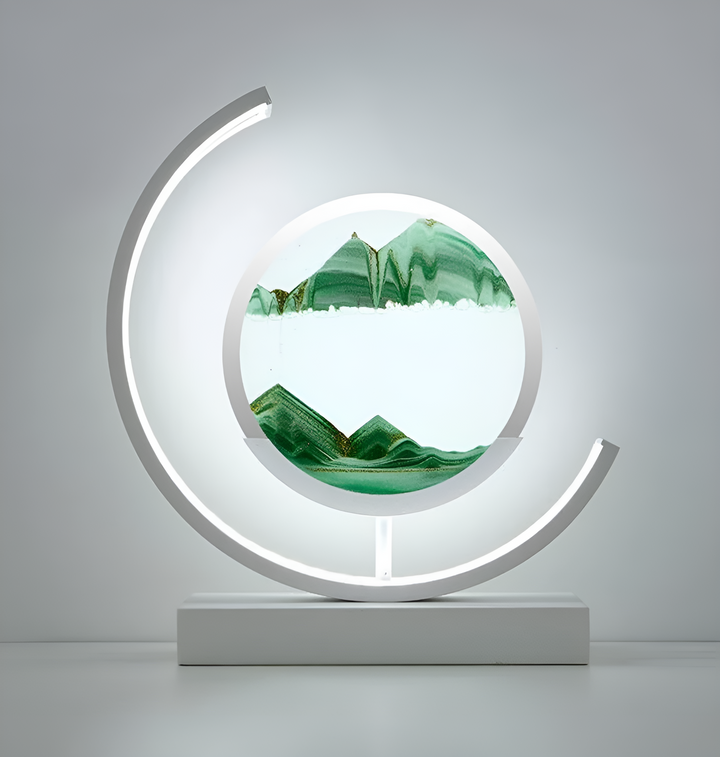 SerenGlow: Lampada Notturna LED 3D con Sabbia Fluente – Luce Rilassante per Soggiorno e Camera da Letto