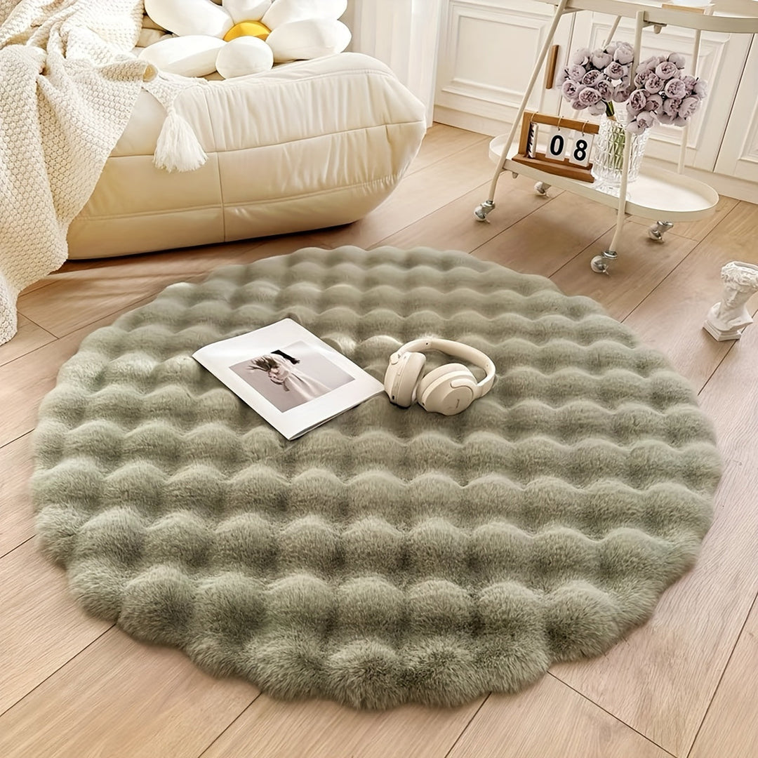 SerenaLuxe: Tappeto rotondo morbido e soffice – decorativo per soggiorno e camera da letto