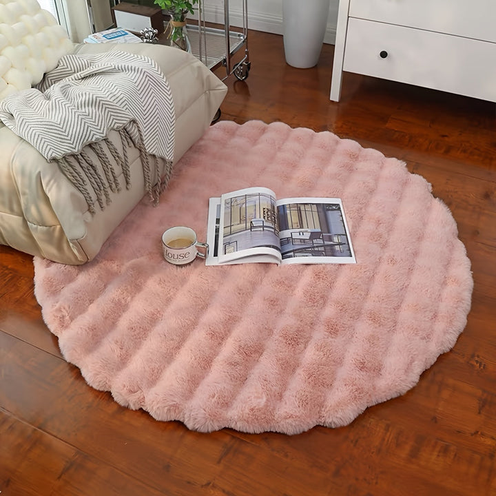 SerenaLuxe: Tappeto rotondo morbido e soffice – decorativo per soggiorno e camera da letto