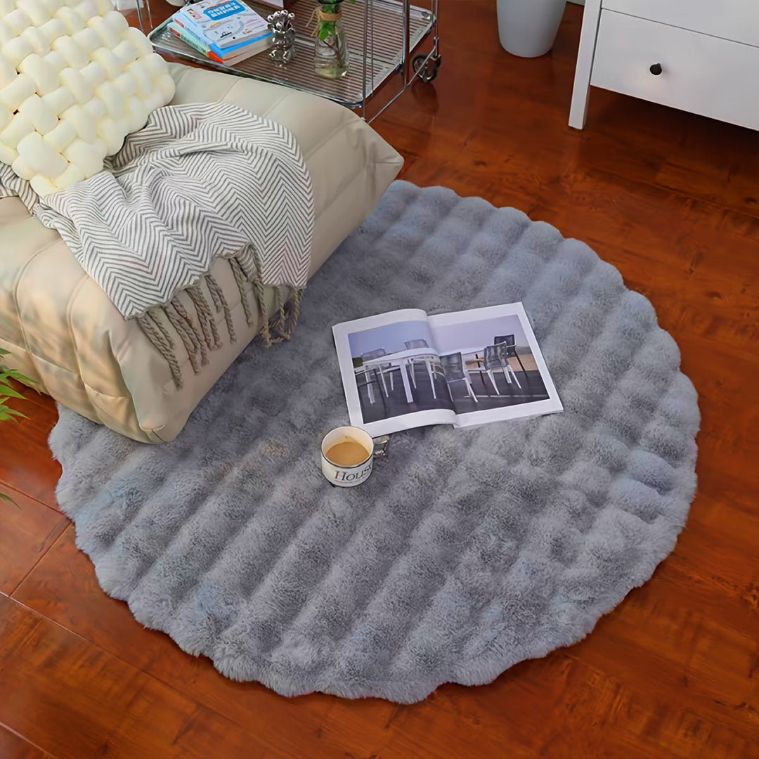 SerenaLuxe: Tappeto rotondo morbido e soffice – decorativo per soggiorno e camera da letto