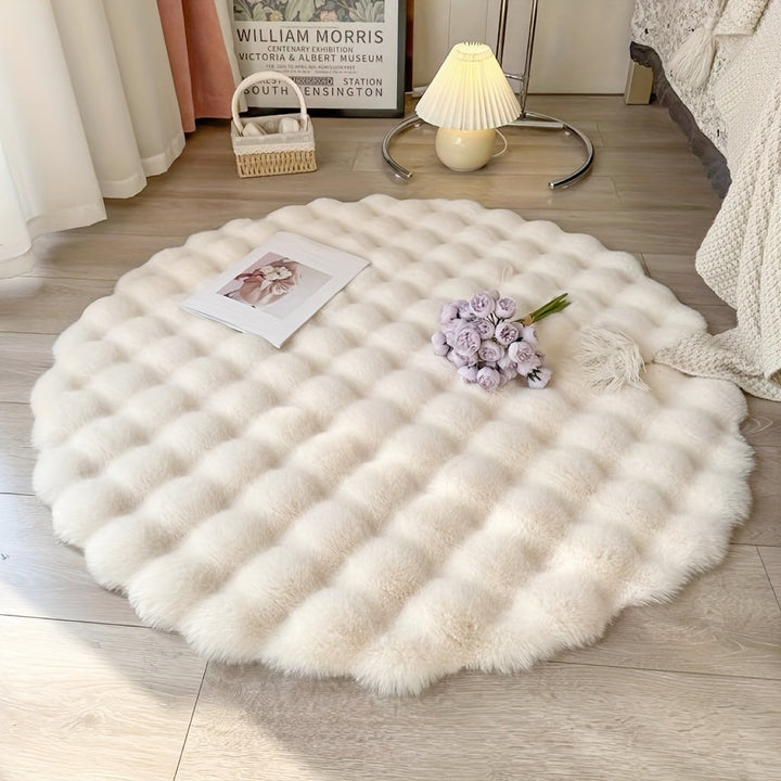 SerenaLuxe: Tappeto rotondo morbido e soffice – decorativo per soggiorno e camera da letto