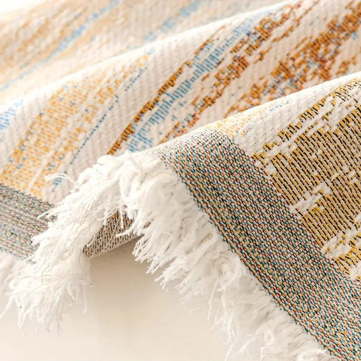 SereneStripes: Copriletto per divano in stile righe in chenille con utilizzo versatile – per divano e sedia
