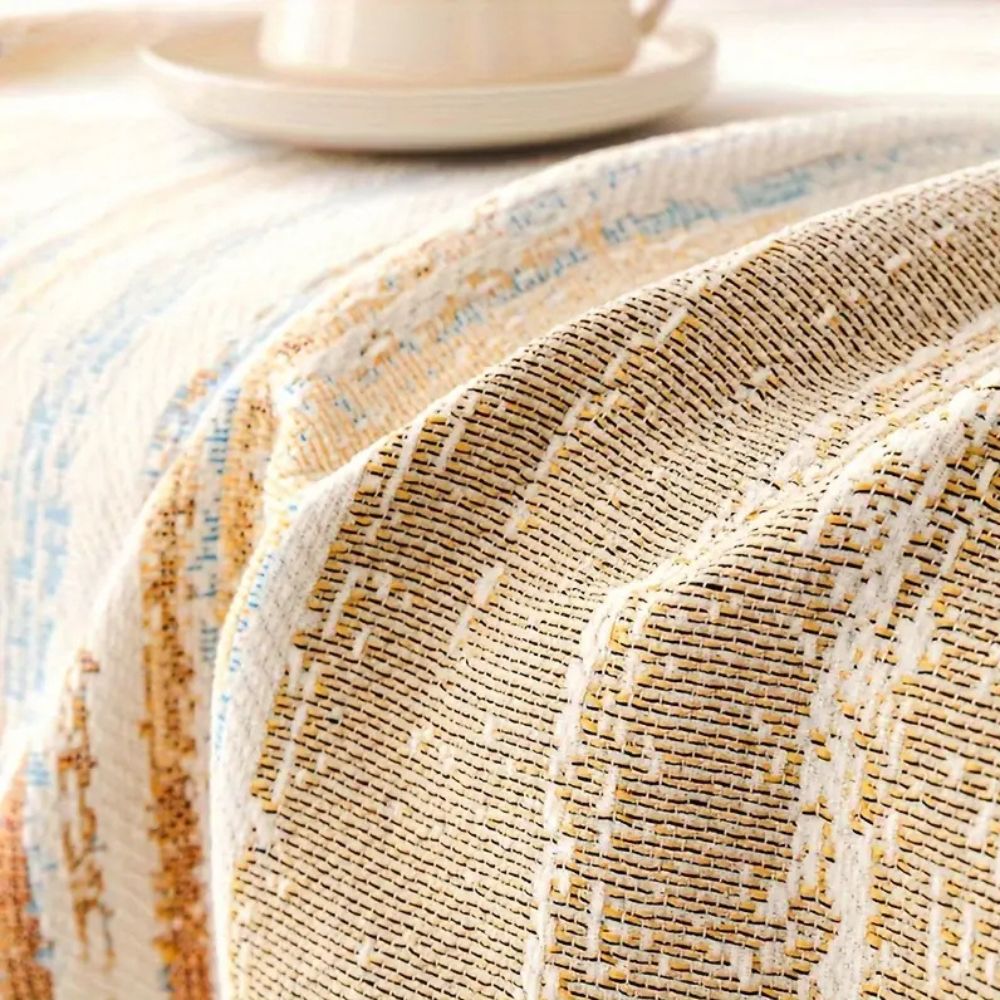 SereneStripes: Copriletto per divano in stile righe in chenille con utilizzo versatile – per divano e sedia