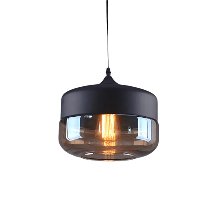 Serenitéa: Lampada a sospensione con batteria ricaricabile e design in vetro e metallo – per lounge e area lettura