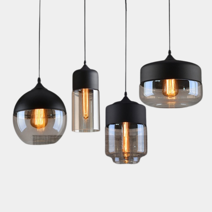 Serenitéa: Lampada a sospensione con batteria ricaricabile e design in vetro e metallo – per lounge e area lettura