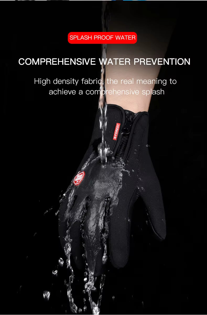 Guanti termici invernali con touchscreen – antivento e idrorepellenti, guanti unisex antiscivolo per ciclismo e clima freddo