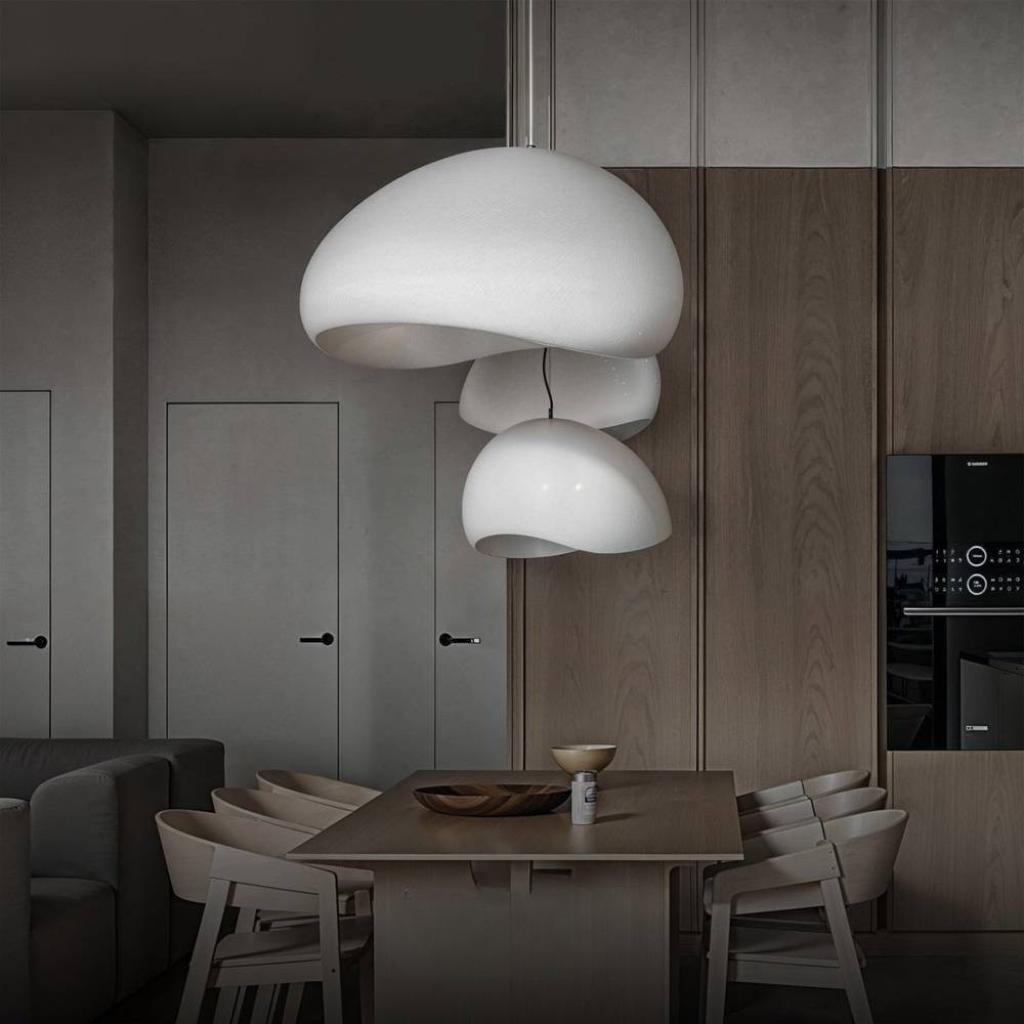 ShibuiLicht: Lampada a sospensione moderna fatta a mano design nuvola LED dimmerabile – per soggiorno e sala da pranzo