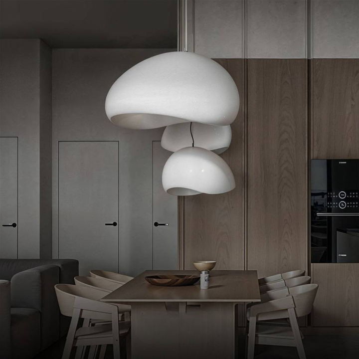 ShibuiLicht: Lampada a sospensione moderna fatta a mano design nuvola LED dimmerabile – per soggiorno e sala da pranzo