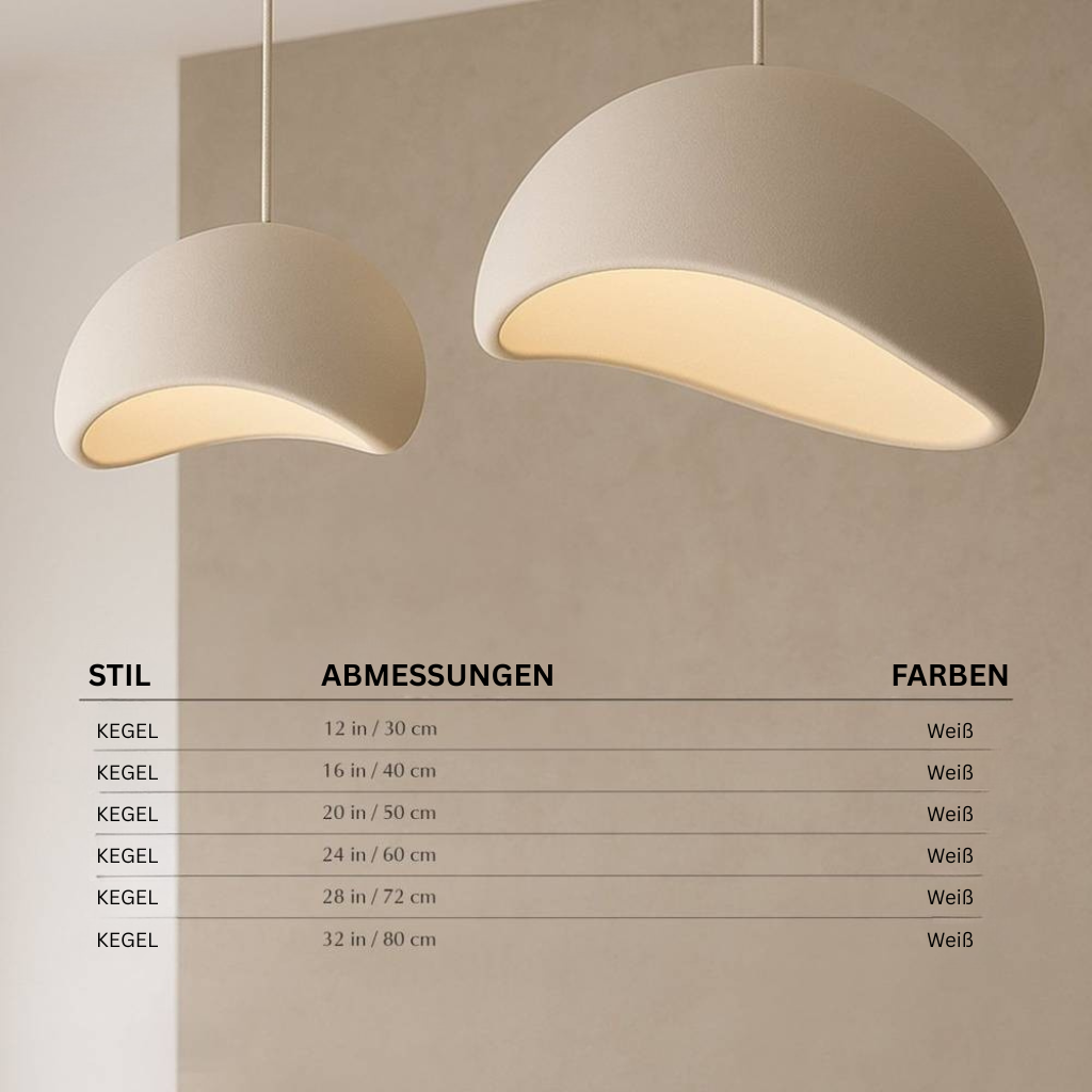 ShibuiLicht: Lampada a sospensione moderna fatta a mano design nuvola LED dimmerabile – per soggiorno e sala da pranzo