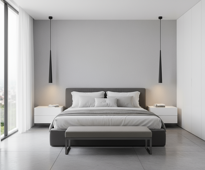 SilvoraBeam: Lampada a sospensione LED in alluminio dimmerabile – Design moderno per cucina e zona pranzo