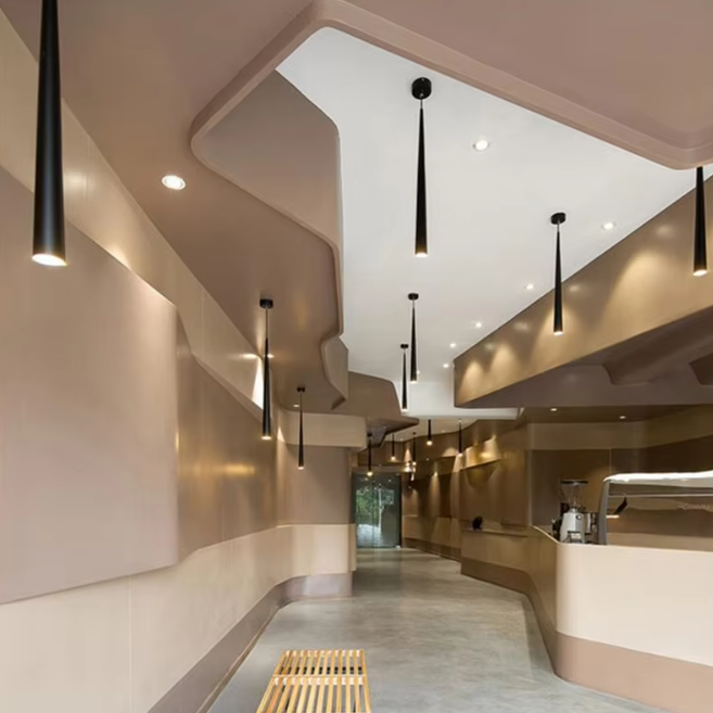SilvoraBeam: Lampada a sospensione LED in alluminio dimmerabile – Design moderno per cucina e zona pranzo