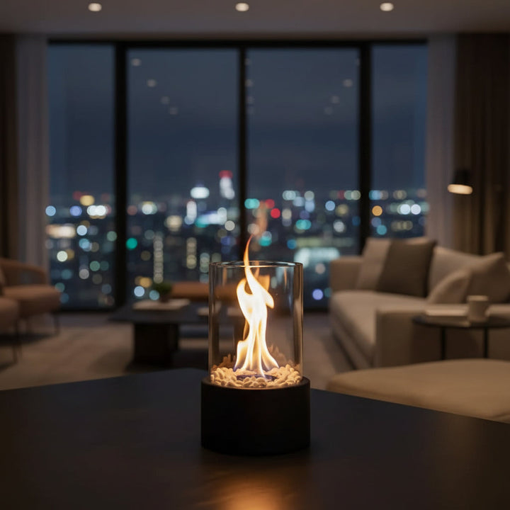 SLEEKFLAME – Camino da Tavolo Senza Fumi per Uso Interno ed Esterno Elegante