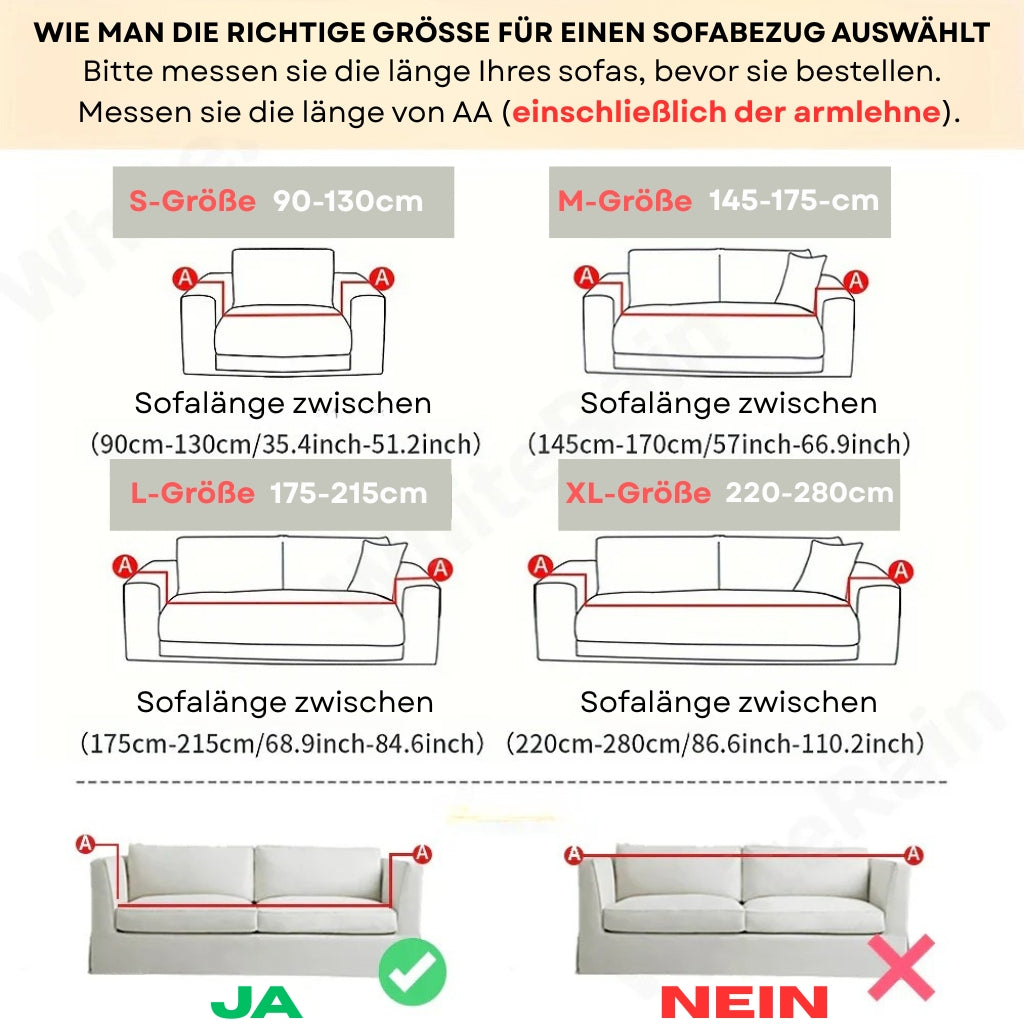 SofaGuard: Copertura per divano in jacquard impermeabile con retro antiscivolo e tessuto facile da pulire – per soggiorno e famiglie