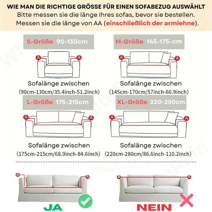 SofaGuard: Copertura per divano in jacquard impermeabile con retro antiscivolo e tessuto facile da pulire – per soggiorno e famiglie