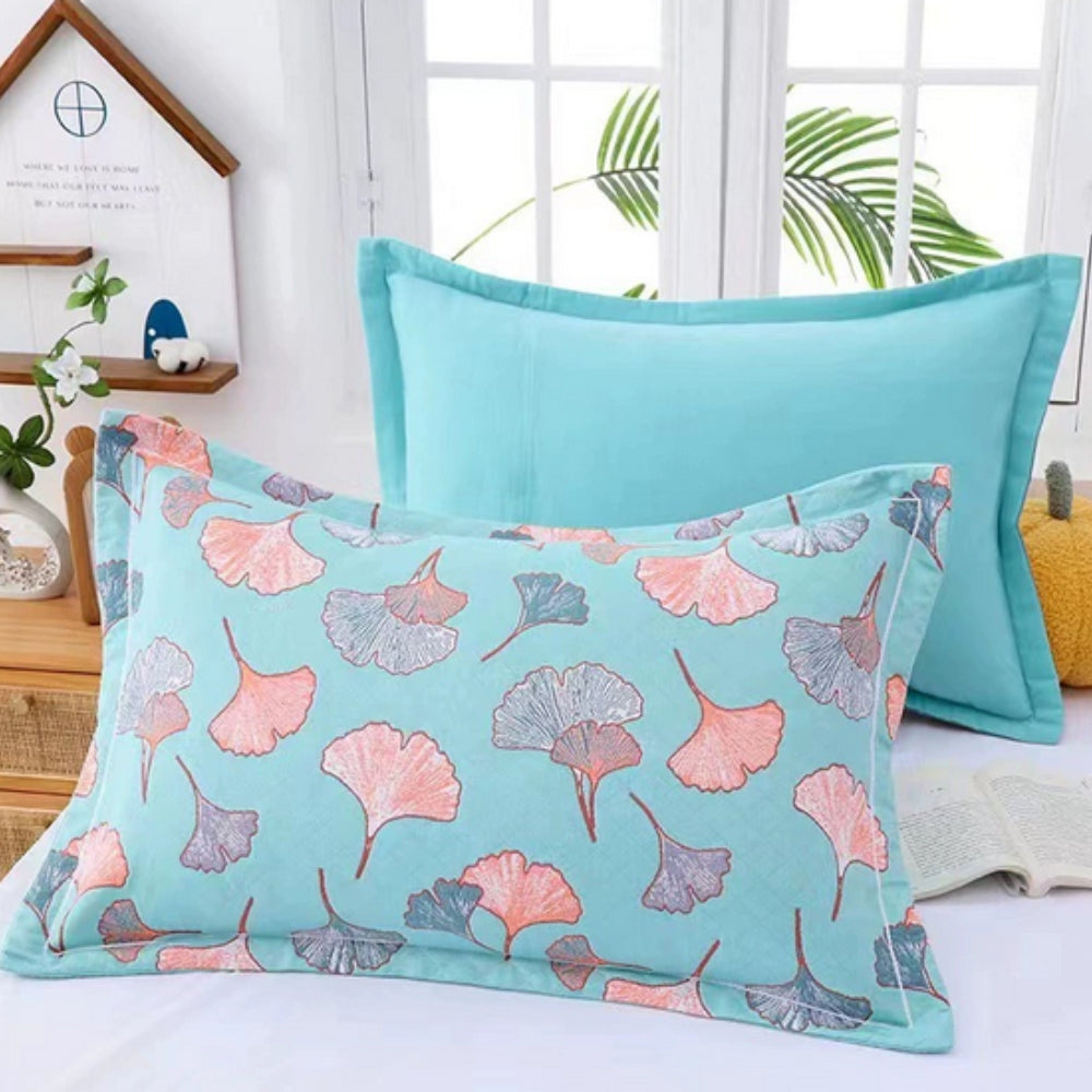 SommerBlüte: Fodera per cuscino con stampa floreale – elegante e durevole per camera da letto e camere per gli ospiti (set da 2)